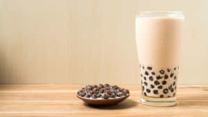 Boba Teaand Tapioca Pearls Wallpaper