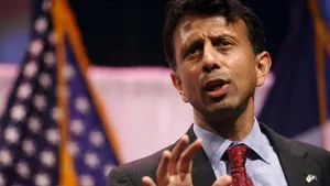 Bobby Jindal With Us Flags Wallpaper