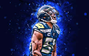 Bobby Wagner Intense Football Moment Wallpaper