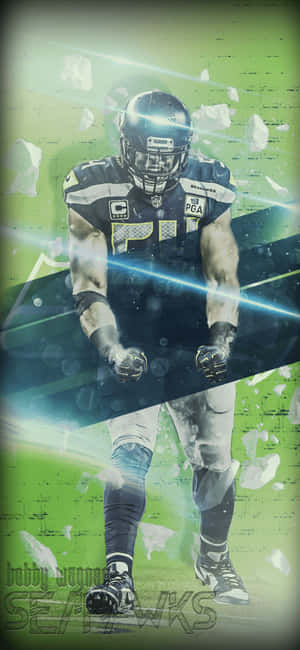 Bobby Wagner Intense Football Pose Wallpaper