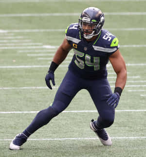 Bobby Wagner Seattle Seahawks Linebacker Ready Position Wallpaper