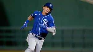 Bobby Witt Jr Baseball Action Wallpaper