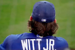 Bobby Witt Jr Baseball Uniform Back Wallpaper