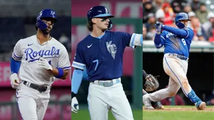 Bobby Witt Jr Kansas City Royals Action Collage Wallpaper