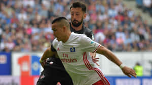 Bobby Wood Hamburger Versus Fc Koeln Bundesliga Match Wallpaper