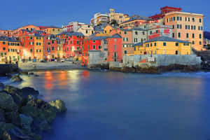 Boccadasse Beach In Portofino Italy Wallpaper