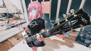 Bocchi The Rock Anime Guitarist Wallpaper