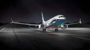 Boeing 737 Aircraft Night View Wallpaper