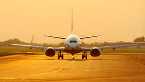 Boeing 737 Aircraft On Runway Wallpaper