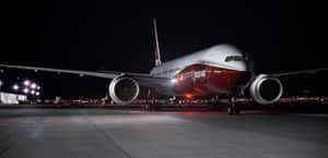 Boeing Jet Nighttime Airport Wallpaper