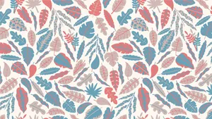 Boho Leaves Pattern Indie Kid Wallpaper