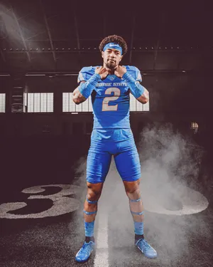 Boise State Football Player Portrait Wallpaper