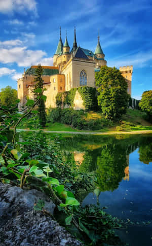 Bojnice Castle Colorful Phone Wallpaper