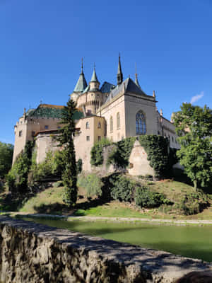 Bojnice Castle From Stone Wall Wallpaper