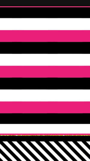 Bold And Beautiful Black And White With A Hint Of Pink Wallpaper