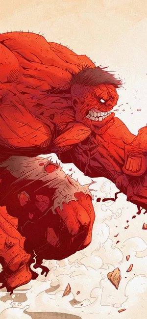 Bold And Colorful: The Red Anime Iphone 11 Wallpaper