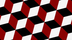 Bold And Contemporary Black, White And Red Abstract Art Wallpaper