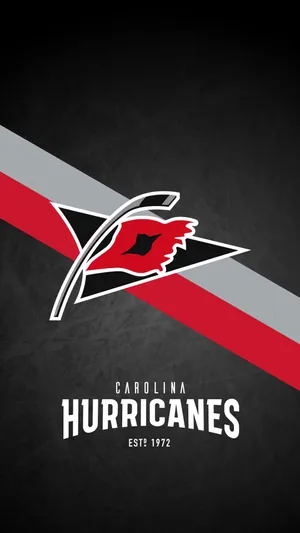 Bold Carolina Hurricanes Logo Over A Diagonal Line Wallpaper