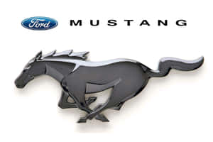 Bold Ford Logo On Sleek Black Background Wallpaper