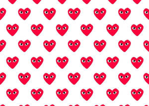 Bold Red Logo Of Cdg Wallpaper