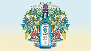 Bombay Sapphire Fruity Illustration Wallpaper