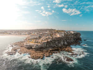 Bondi Beach Aerial View Wallpaper