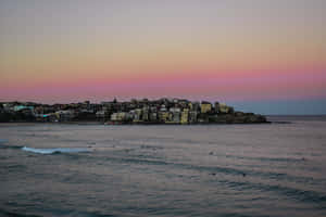 Bondi Beach Sunset Surf Wallpaper