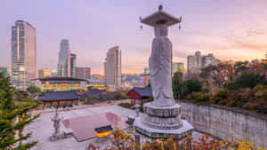 Bongeunsa Temple Seoul Sunset Wallpaper