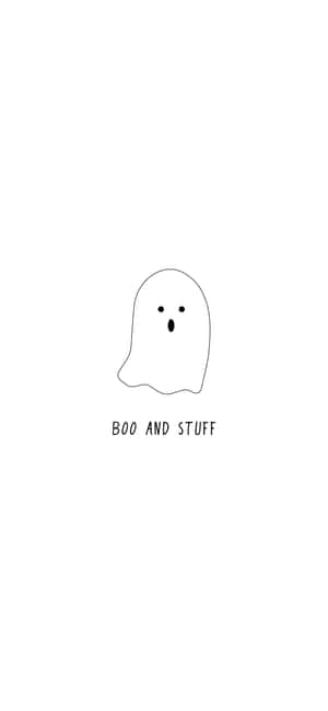 Boo And Stuff On White Background Wallpaper