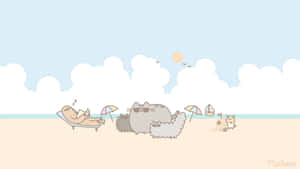 Boost Your Productivity With Pusheen Pc Wallpaper