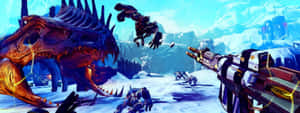 Borderlands2_ Battle Scene_ Frosty Landscape Wallpaper