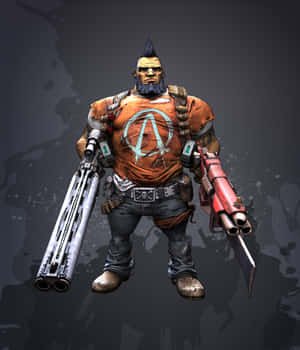 Borderlands2_ Character_ Axton_with_ Weapons Wallpaper