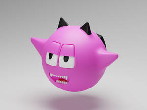 Bored Pink 3d Emoji Animated Desktop Wallpaper