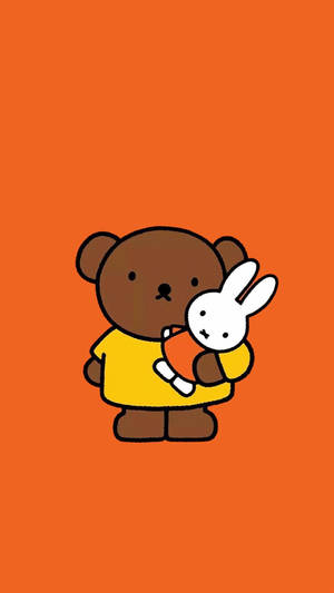 Boris Bear And Little Miffy Wallpaper