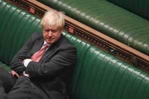 Boris Johnson - Headshot With A Unyielding Expression Wallpaper