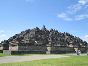 Borobudur Temple Fiiled With Stupas Wallpaper