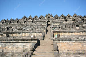 Borobudur Temple Narrow Stairway Wallpaper