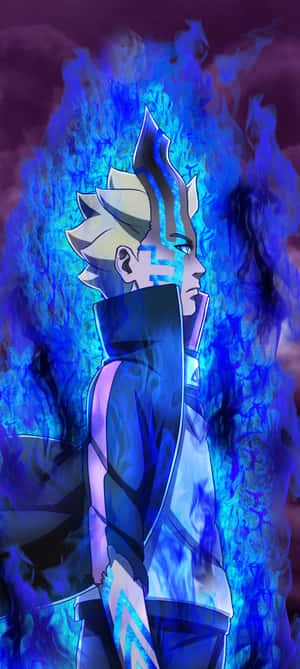 Borushiki_ Blue_ Flames Wallpaper