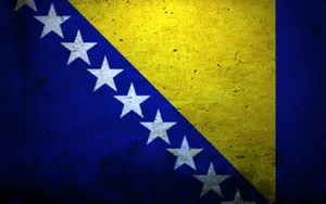 Bosnia And Herzegovina National Flag Wallpaper