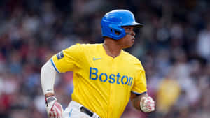 Boston Baseball Player In Action.jpg Wallpaper