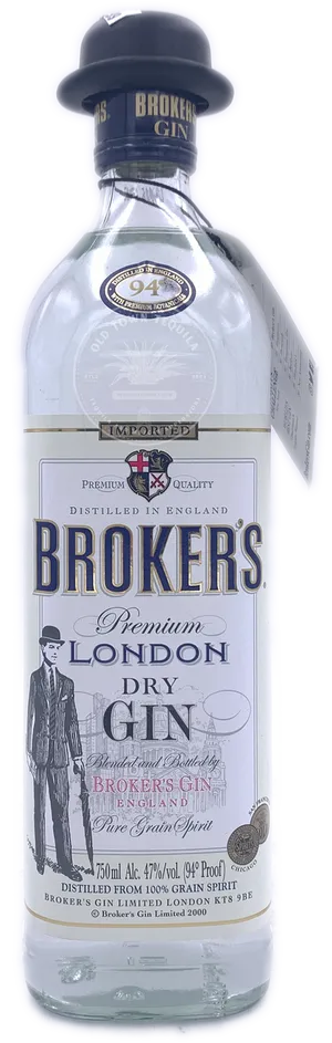 Bottle Of 750ml Brokers Gin Wallpaper