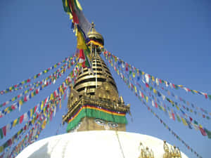 Boudhanath Stupa Bottom-angle Shot Wallpaper