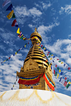 Boudhanath Stupa Low-angle Shot Wallpaper