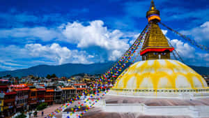 Boudhanath Stupa Oversaturated Wallpaper