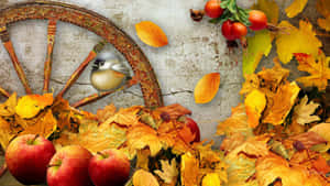 Bountiful Harvest Time At The Golden Fields Wallpaper