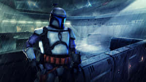 Bounty Hunter Jango Fett In Action Wallpaper