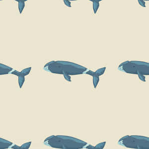 Bowhead Whale Pattern Wallpaper Wallpaper