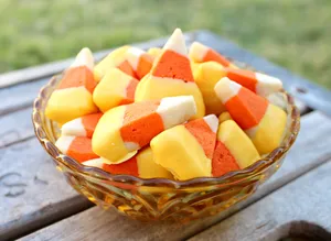 Bowlof Candy Corn Outdoors.jpg Wallpaper