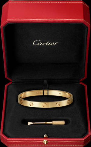 Boxed Gold Cartier Wallpaper