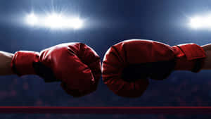 Boxing Gloves Fist Bump Under Spotlight Wallpaper